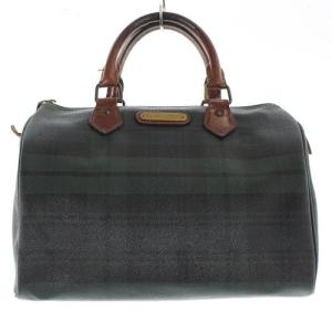 ミニ ボストンバッグ ハンドバッグ ロゴ 緑 グリーン