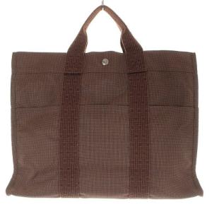 HERMES エールラインMM トートバッグ ハンドバッグ 茶色 ブラウン