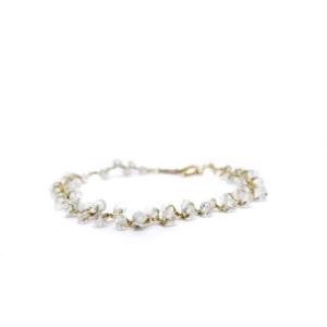 agete ブレスレット ビーズ K10 イエローゴールド