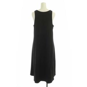 Theory ノースリーブワンピース ミモレ丈 ロング S 黒 ブラック