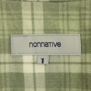 nonnative チェック柄ガウンコート ジップアップ ミドル丈 1 カーキ オフホワイト