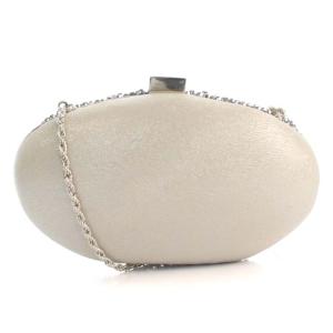 ANAYI パーティーバッグ ショルダーバッグ ビジュー シルバー色 グレー