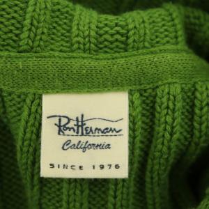 Ron Herman ハイネックリブニット セーター プルオーバー 長袖 XS 緑 グリーン