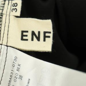 ENFOLD ライトツイルゴムジョッパーズパンツ テーパード 38 黒 ブラック 3008A631-0730
