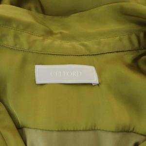 CELFORD ハンカチヘムワンピース ロング 長袖 38 緑 グリーン