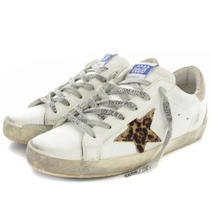 GOLDEN GOOSE スニーカー レオパードスター スーパースター レザー 37 べージュ