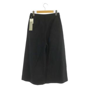 MARGARET HOWELL FOX BROTHERS ワイドパンツ フレア ウール リネン混 2 ダークグレー
