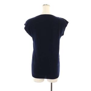 MARGARET HOWELL ウールアーガイルチェックニットベスト カットソー フレンチスリーブ クルーネック ヘンリーネック 紺 ネイビー グレー オフホワイト