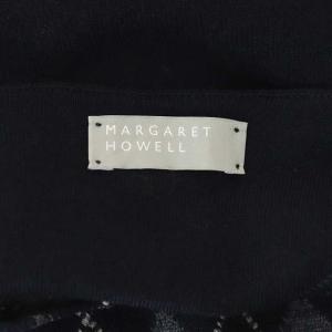 MARGARET HOWELL ウールアーガイルチェックニットベスト カットソー フレンチスリーブ クルーネック ヘンリーネック 紺 ネイビー グレー オフホワイト