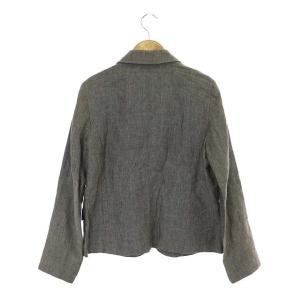 MARGARET HOWELL テーラードジャケット 2B 背抜き リネン 2 カーキブラウン