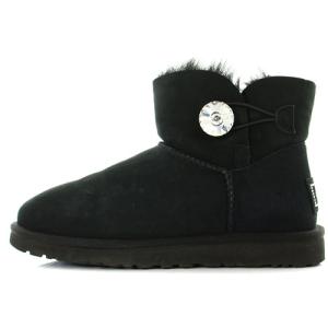 ベイリーボタン ミニ MINI BAILEY BUTTON BLING ムートンブーツ ショート 24cm 黒 ブラック 1003889
