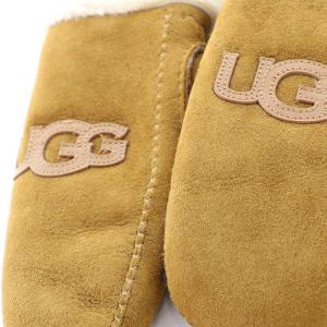 UGG australia 手袋 ロゴ グローブ S/M 茶色 ブラウン