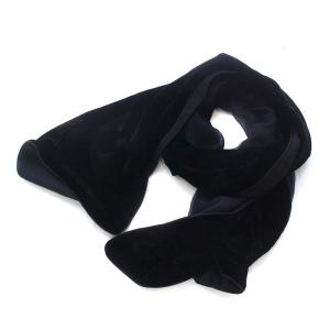 LOUIS VUITTON モノグラム エシャルプ ストール マフラー ベルベット シルク混 ブラック