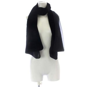 LOUIS VUITTON モノグラム エシャルプ ストール マフラー ベルベット シルク混 ブラック