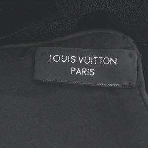 LOUIS VUITTON モノグラム エシャルプ ストール マフラー ベルベット シルク混 ブラック