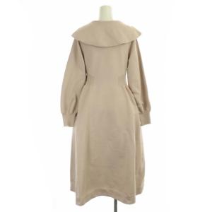 CELFORD 21AW 襟付きホールガーメントワンピース ニット ロング 長袖 ビッグカラー フレア 36 スモーキーピンク