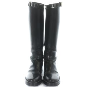 ANN DEMEULEMEESTER ブーツ ロング レザー 37 23.5cm ブラック