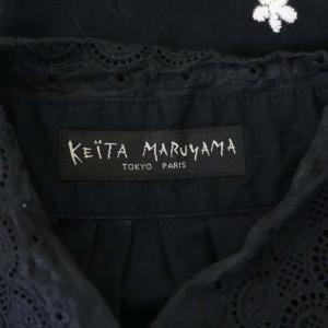 KEITA MARUYAMA ワンピース ひざ丈 長袖 刺繍 1 黒 ブラック