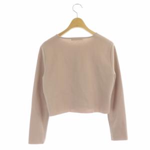 ANAYI ビジューボタン カーディガン ニット 長袖 ショート丈 38 ピンク