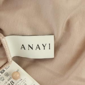 ANAYI 前後切り替え シアーブラウス プルオーバー 長袖 38 ピンク