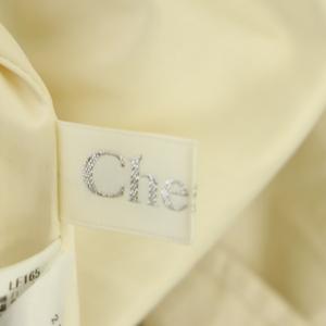 Chesty 23SSスカラップニットドッキングワンピース ロング ノースリーブ ギャザー フレア 切替 1 ライトベージュ