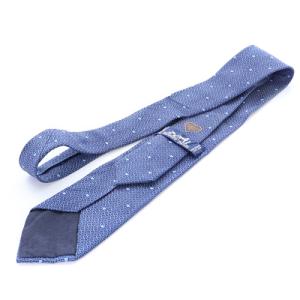 HERMES ネクタイ ハート柄 シルク 紺 ネイビー