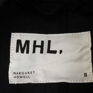 MHL. シャツワンピース 長袖 ロング リボンベルト付き 2 黒 ブラック
