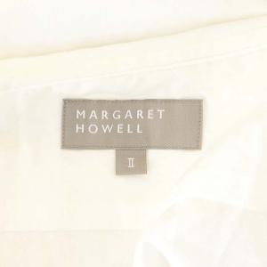 MARGARET HOWELL ライトコットンポプリン 五分袖シャツ プルオーバー 2 白 ホワイト