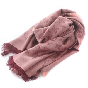 カシミヤ ストール モノグラム マフラー ボルドー R98780