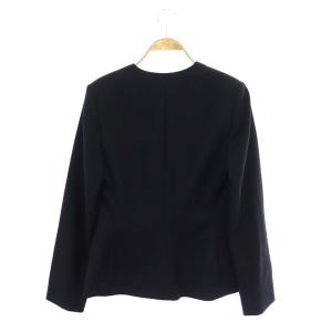 Theory 20AW  LINDRAYIA LIGHT SAXONY ジャケット ノーカラー 総裏地 ウール 4 黒 ブラック