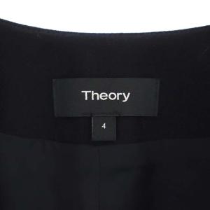 Theory 20AW LINDRAYIA LIGHT SAXONY ジャケット ノーカラー 総裏地 4 濃紺 ダークネイビー