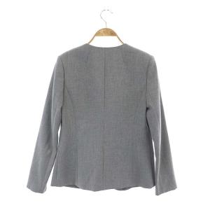 Theory SEAMED ノーカラージャケット 1B 総裏地 0 グレー