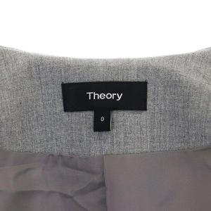 Theory SEAMED ノーカラージャケット 1B 総裏地 0 グレー