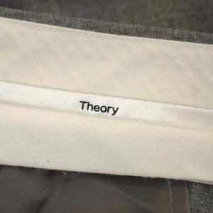 Theory STRAIGHT スラックスパンツ テーパード センタープレス ジッパーフライ 0 ライトグレー