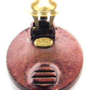 CHANEL 00A ラウンド型 ココマーク イヤリング クリップ式 レッド