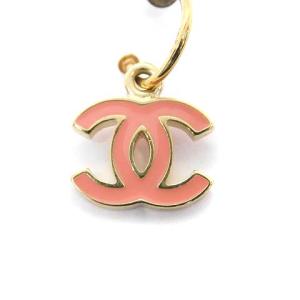 CHANEL 01A ココマーク ピアス ゴールド色 ピンク