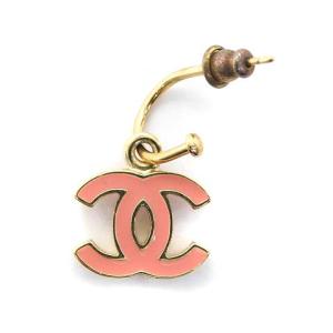 CHANEL 01A ココマーク ピアス ゴールド色 ピンク