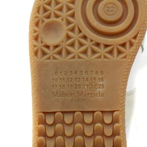 Maison Margiela REPLICA SNEAKERS ジャーマントレーナースニーカ レザー 36 グレー ホワイト