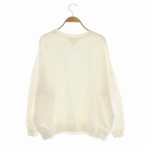 nest Robe 吊り裏毛ビッグスウェット カットソー 長袖 クルーネック プルオーバー F オフホワイト