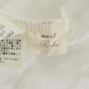 nest Robe 別注 コンフォートブランワンピース ロング バックボタン 長袖 F 白 ホワイト