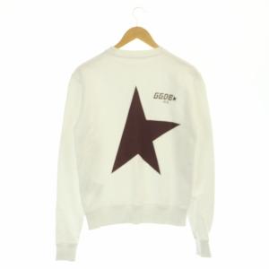 GOLDEN GOOSE スウェット トレーナー カットソー 長袖 クルーネック バックプリント プルオーバー XS オフホワイト ワインレッド