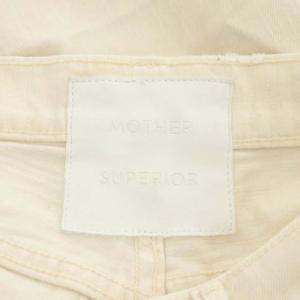 MOTHER THE TOMCAT ROLLER CHEW デニムパンツ ジーンズ ワイド ダメージ加工 ボタンフライ 26 アイボリー