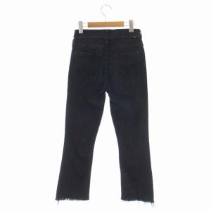 MOTHER THE INSIDER CROP STEP FRAY カットオフ デニムパンツ ジーンズ セミフレア ストレッチ ダメージ加工