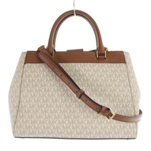 MICHAEL KORS MK ショルダーバッグ トートバッグ 2way ロゴ 茶色 ブラウン べージュ