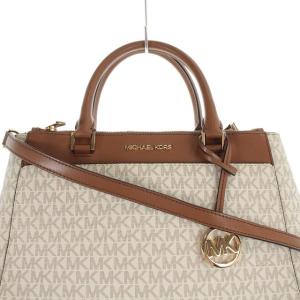 MICHAEL KORS MK ショルダーバッグ トートバッグ 2way ロゴ 茶色 ブラウン べージュ