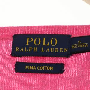 POLO RALPH LAUREN カーディガン ニット 長袖 クルーネック S ピンク
