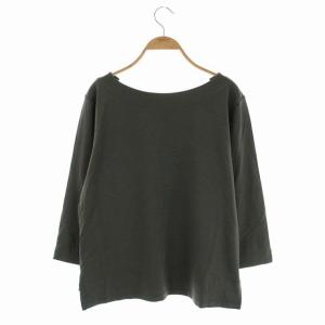 Grace Class 22AW バイカラーボートネックトップス カットソー 長袖 プルオーバー 36 カーキ