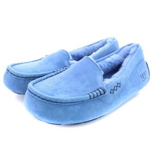 UGG australia アンスレー ANSLEY モカシン スリッポン ロゴ 25cm 青 ブルー 3312
