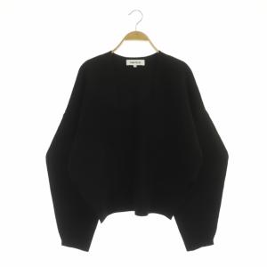 23SS DOUBLE FACE CARDIGAN アシンメトリー 長袖 38 ブラック