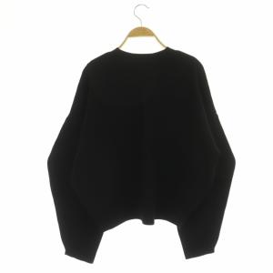 ENFOLD 23SS DOUBLE FACE CARDIGAN アシンメトリー 長袖 38 ブラック